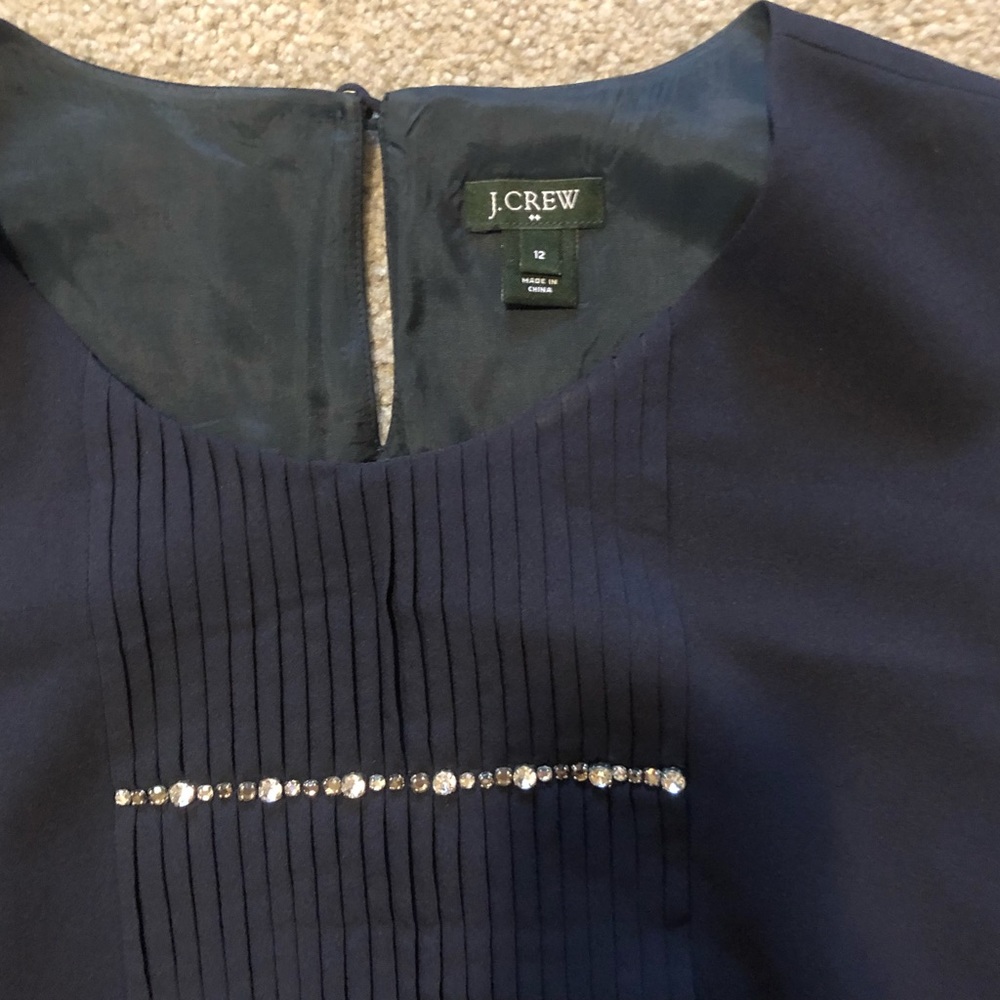 J. Crew Rhinestone Pleated Top - Picture 3 of 5